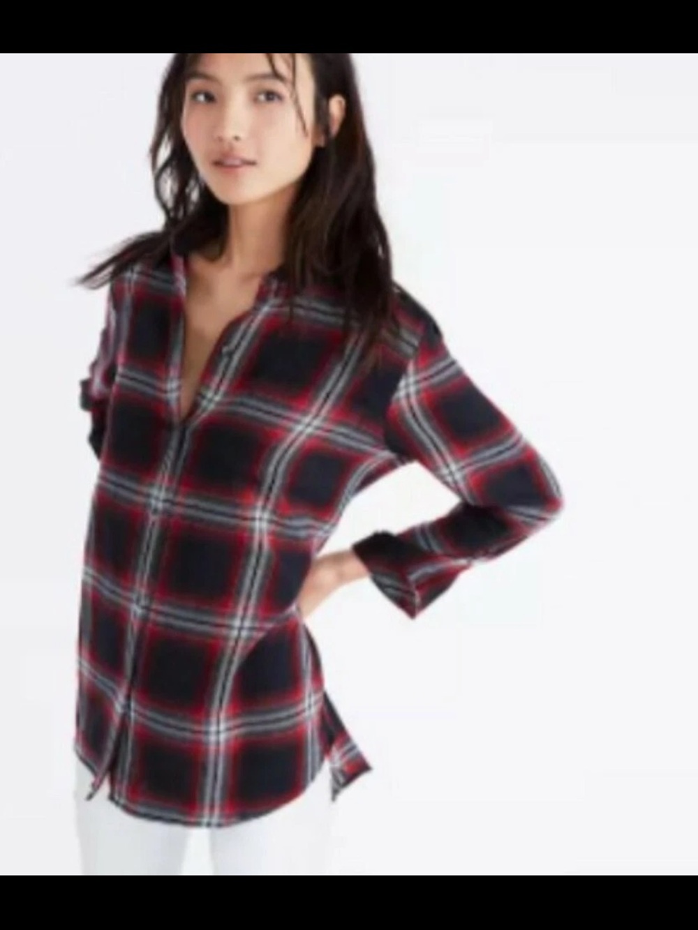 Madewell Classic Ex Boyfriend Plaid Flannel Shirt - Picture 2 of 5